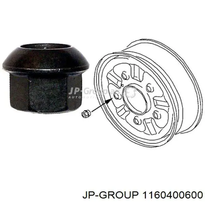 Do koszyka 1160400600 JP Group Nakrętka koła