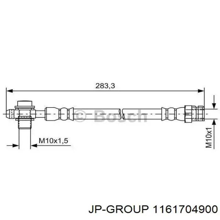 1161704900 JP Group przewód hamulcowy tylny