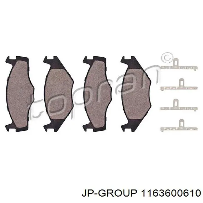 Klocki hamulcowe przednie tarczowe JP Group 1163600610 cena, od 20,05 USD