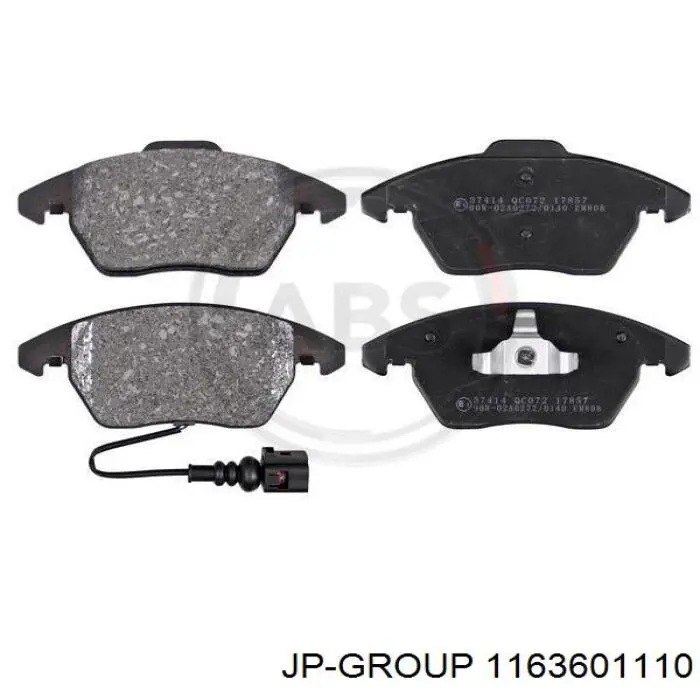 Do koszyka 1163601110 JP Group Klocki hamulcowe przednie tarczowe