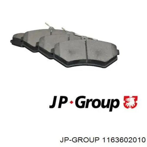 Klocki hamulcowe przednie tarczowe JP Group 1163602010 cena, od 21,78 USD