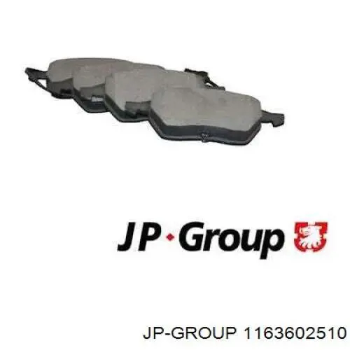 Klocki hamulcowe przednie tarczowe JP Group 1163602510 cena, od 30,70 USD