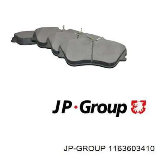 Klocki hamulcowe przednie tarczowe JP Group 1163603410 cena, od 26,22 USD
