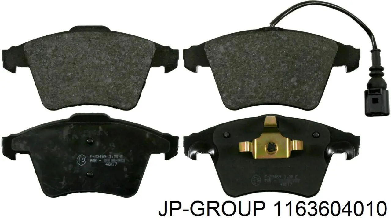 Klocki hamulcowe przednie tarczowe JP Group 1163604010 cena, od 34,78 USD