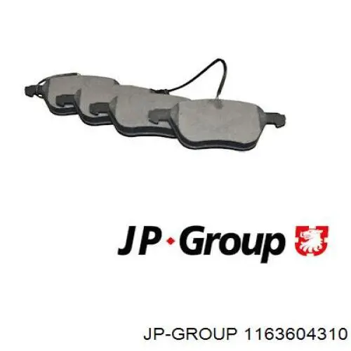 Klocki hamulcowe przednie tarczowe JP Group 1163604310 cena, od 33,23 USD