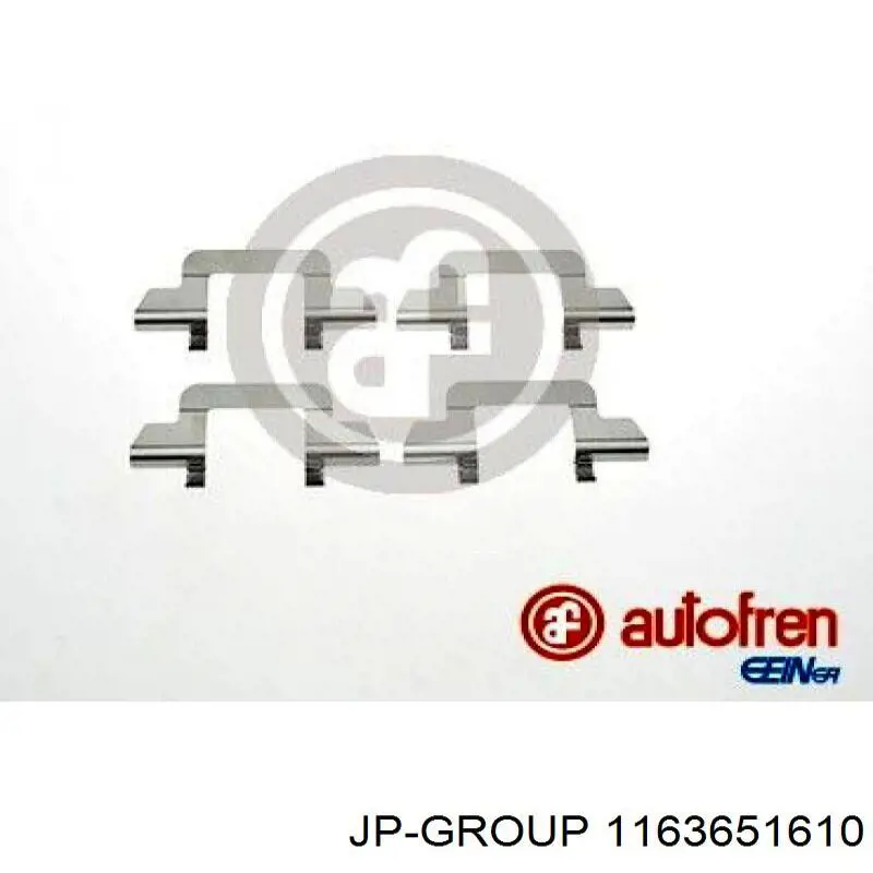 Zestaw sprężynek do mocowania klocków tarczowych przednich JP Group 1163651610 cena, od 8,57 USD