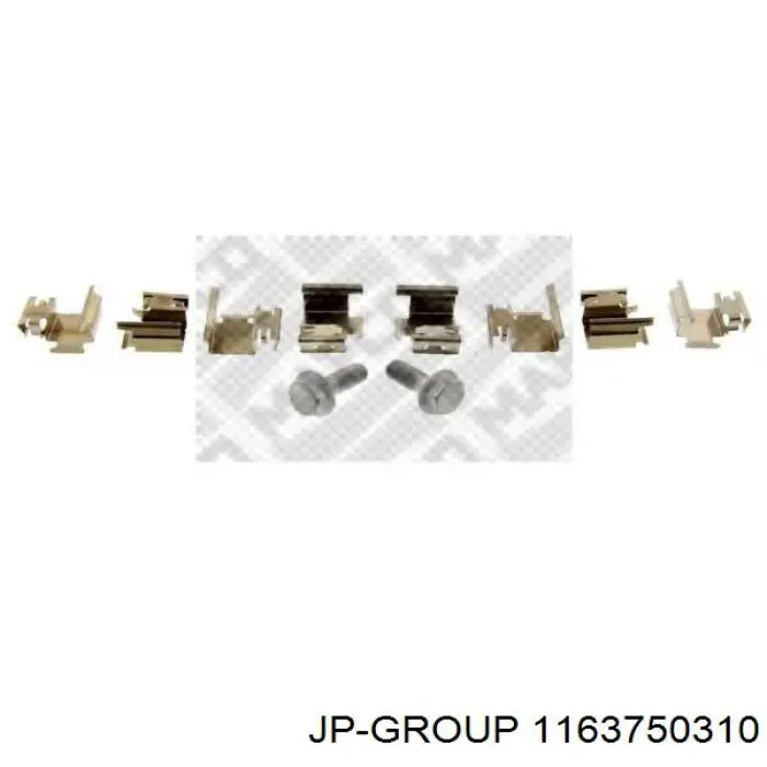 Zestaw sprężyn do mocowania tylnych klocków tarczowych JP Group 1163750310 cena, od 7,31 USD