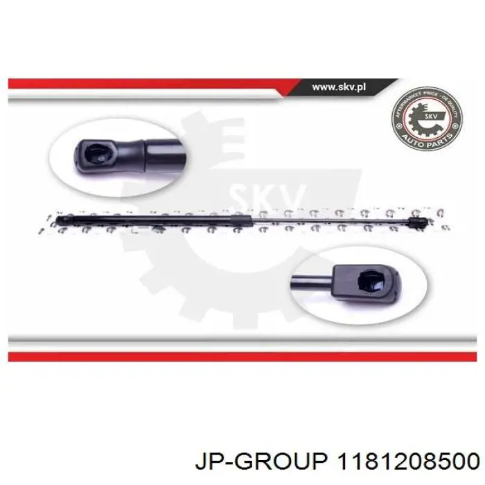 Amortyzator klapy bagażnika (3/5 drzwi-tylnych) JP Group 1181208500 cena, od 11,52 USD