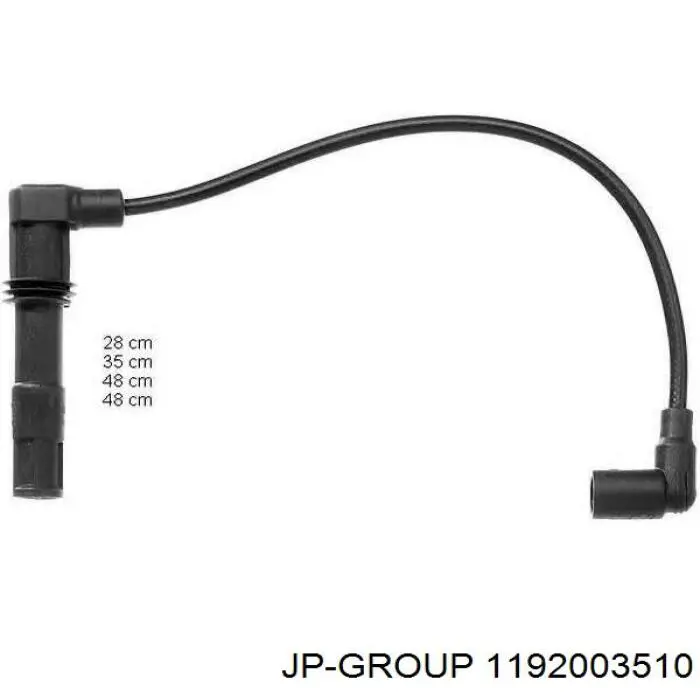 Zestaw przewodów wysokiego napięcia JP Group 1192003510 cena, od 41,51 USD