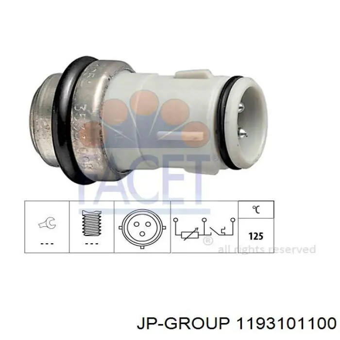 Czujnik temperatury płynu chłodzącego JP Group 1193101100 cena, od 11,82 USD