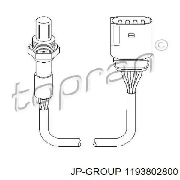 Do koszyka 1193802800 JP Group Sonda lambda czujnik tlenu przed katalizatorem