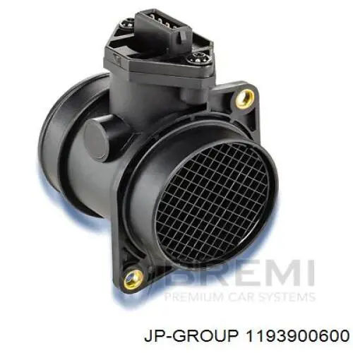 Do koszyka 1193900600 JP Group Czujnik przepływu powietrza, przepływomierz powietrza M.A.F.