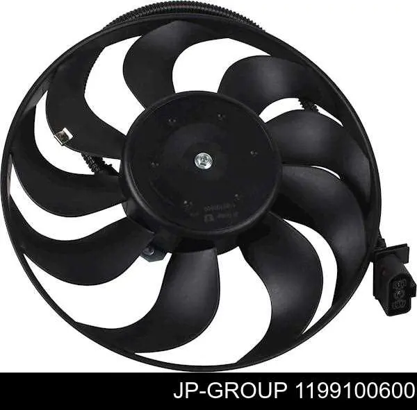 Wentylator elektryczny układu chłodzenia, kompletny (silnik+wirnik) prawy JP Group 1199100600 cena, od 51,06 USD