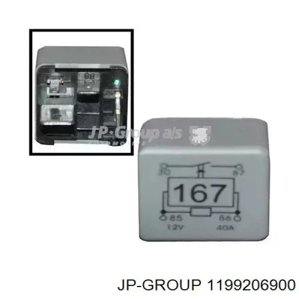Przekaźnik pompy paliwa elektrycznej JP Group 1199206900 cena, od 9,38 USD