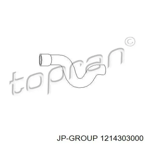 Przewód (króciec) chłodnicy górny JP Group 1214303000 cena, od 10,80 USD