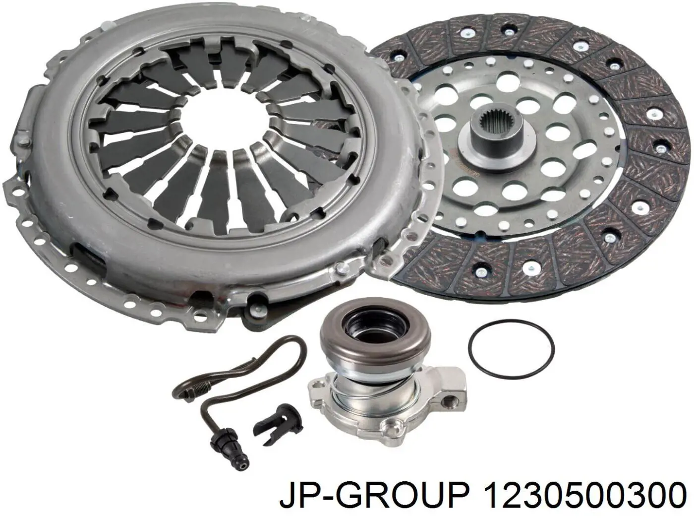 Do koszyka 1230500300 JP Group Cylinder roboczy sprzęgła (wysprzęglik) w komplecie z łożyskiem wyciskowym