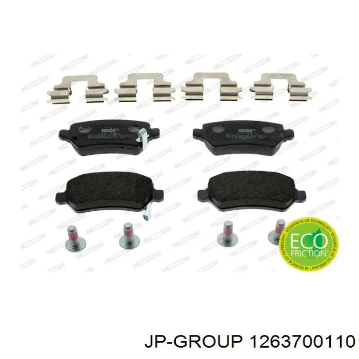 Okładziny (klocki) do hamulców tarczowych tylne JP Group 1263700110 cena, od 19,21 USD