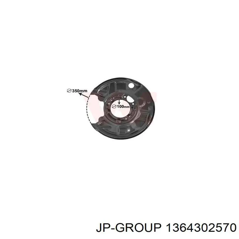 1364302570 JP Group Osłona tarczy hamulcowej tylnej lewa