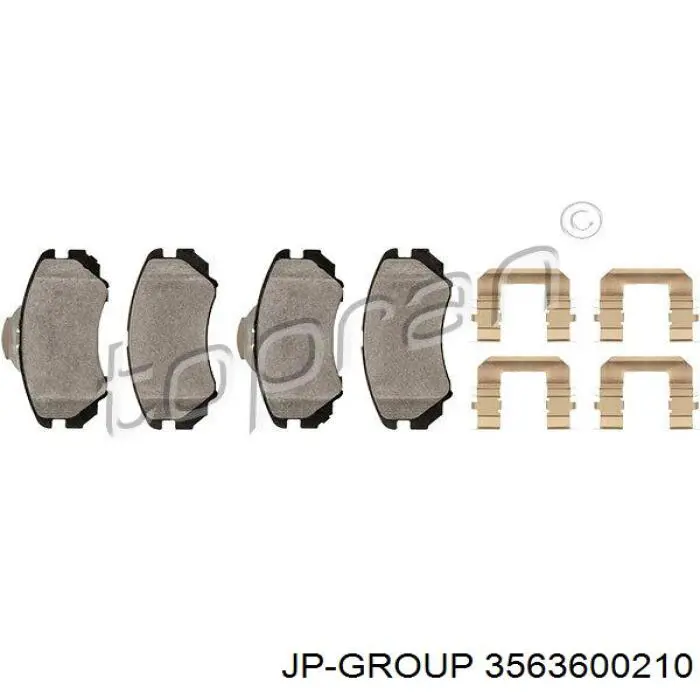 Klocki hamulcowe przednie tarczowe JP Group 3563600210 cena, od 24,57 USD