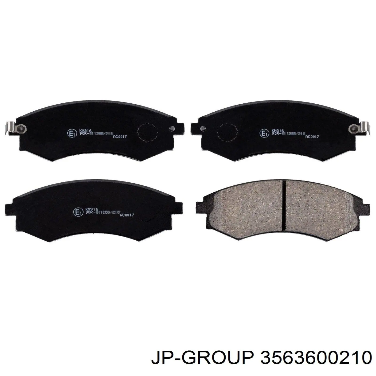 3563600210 JP Group Klocki hamulcowe przednie tarczowe
