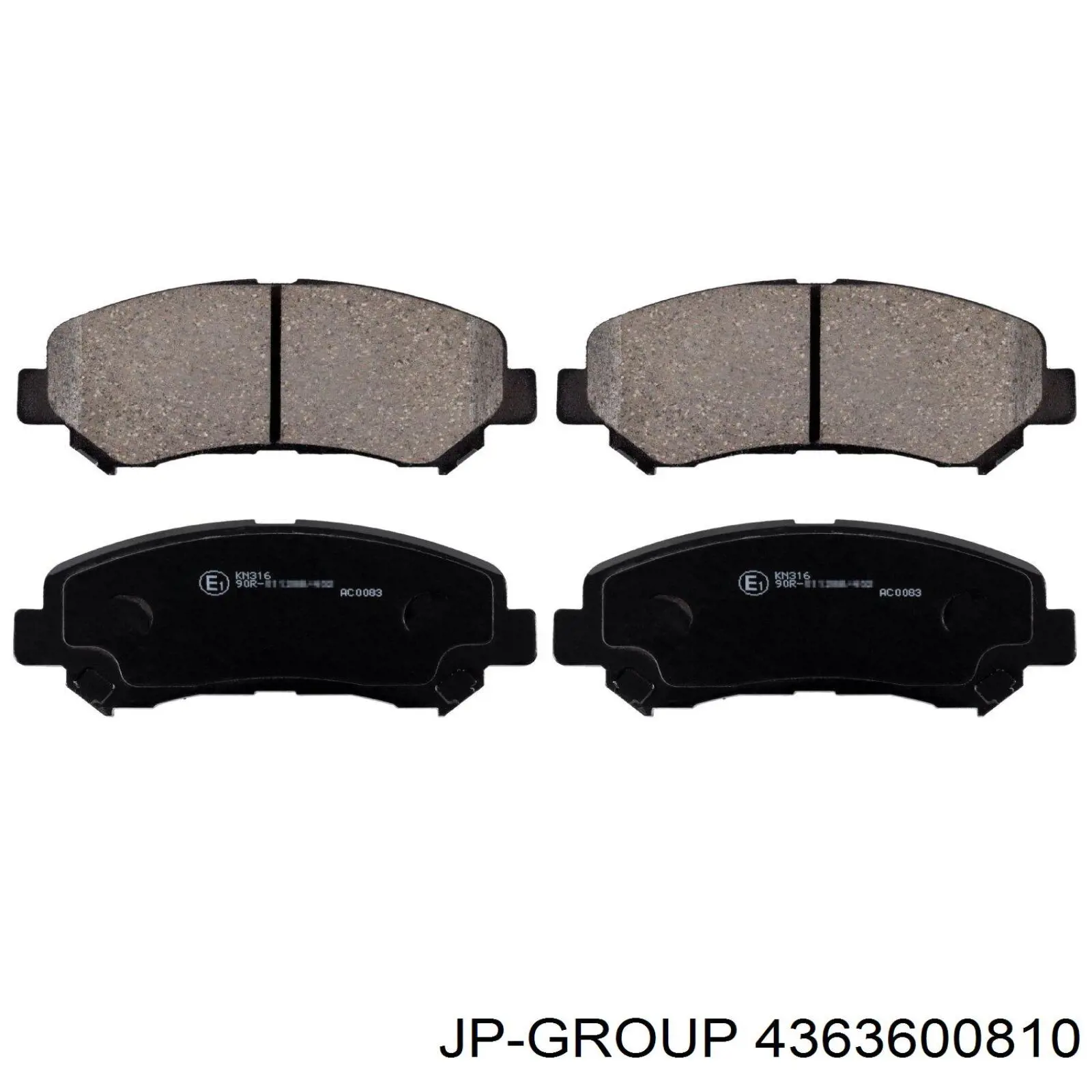 Klocki hamulcowe przednie tarczowe JP Group 4363600810 cena, od 25,68 USD