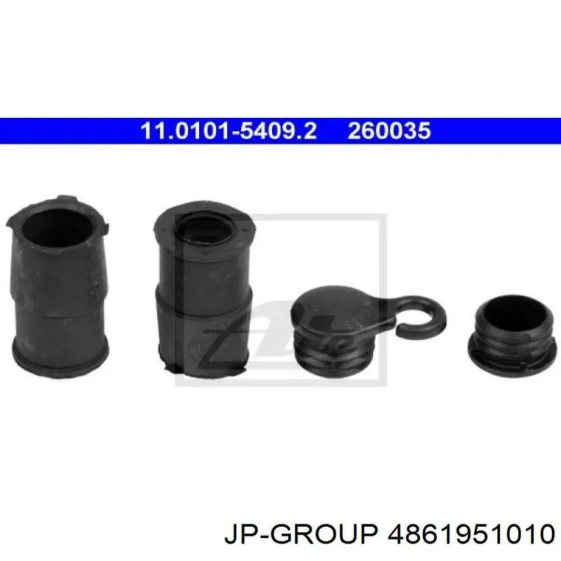 Prowadnica zacisku przedniego dolna JP Group 4861951010 cena, od 6,62 USD