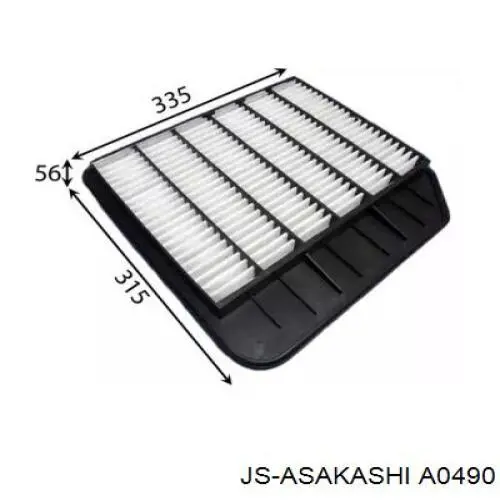 Filtr powietrza A0490 JS Asakashi