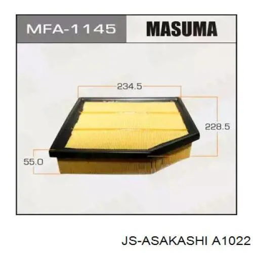 Filtr powietrza JS Asakashi A1022 cena, od 15,06 USD