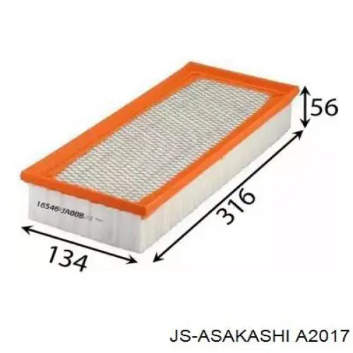 A2017 JS Asakashi Filtr powietrza