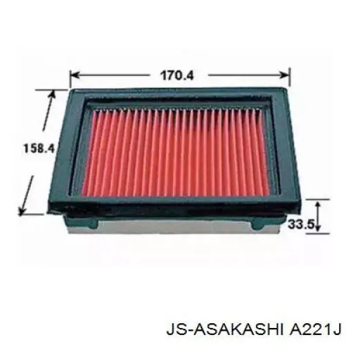 Filtr powietrza JS Asakashi A221J cena, od 7,24 USD