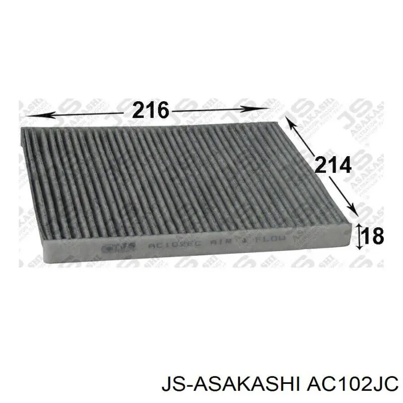 Filtr kabiny AC102JC JS Asakashi