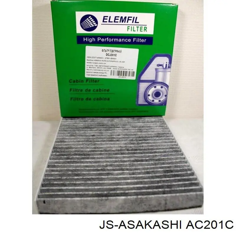 Filtr kabiny AC201C JS Asakashi