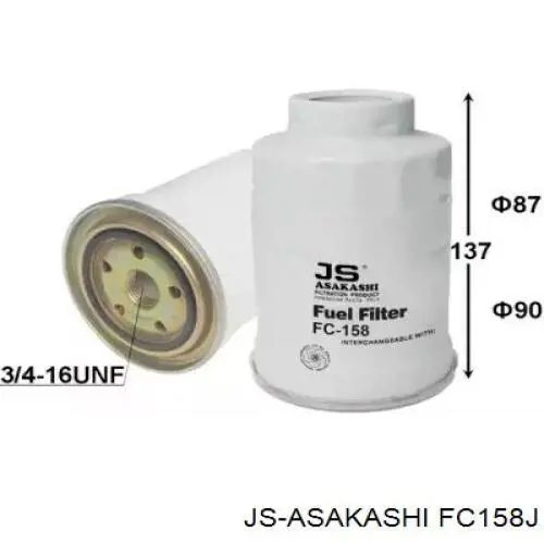 Filtr paliwa JS Asakashi FC158J cena, od 10,72 USD