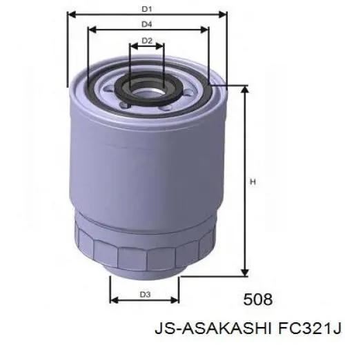 Do koszyka FC321J JS Asakashi Filtr paliwa