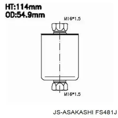 FS481J JS Asakashi filtr paliwa