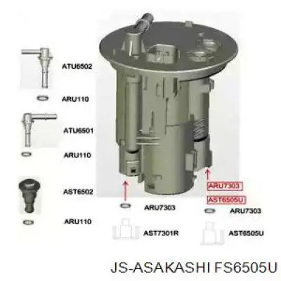 Do koszyka FS6505U JS Asakashi Filtr paliwa