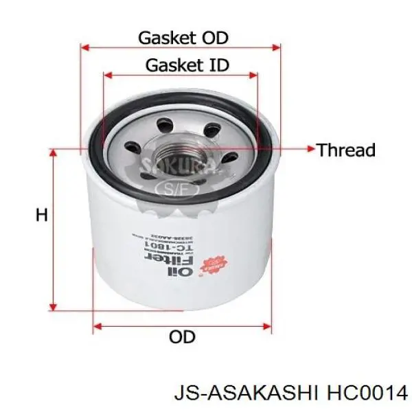 Filtr automatycznej skrzyni biegów JS Asakashi HC0014 cena, od 9,13 USD