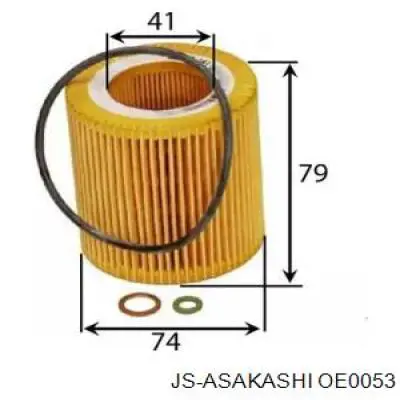 Filtr oleju JS Asakashi OE0053