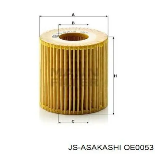 Do koszyka OE0053 JS Asakashi Filtr oleju