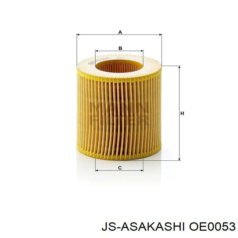 Filtr oleju OE0053 JS Asakashi