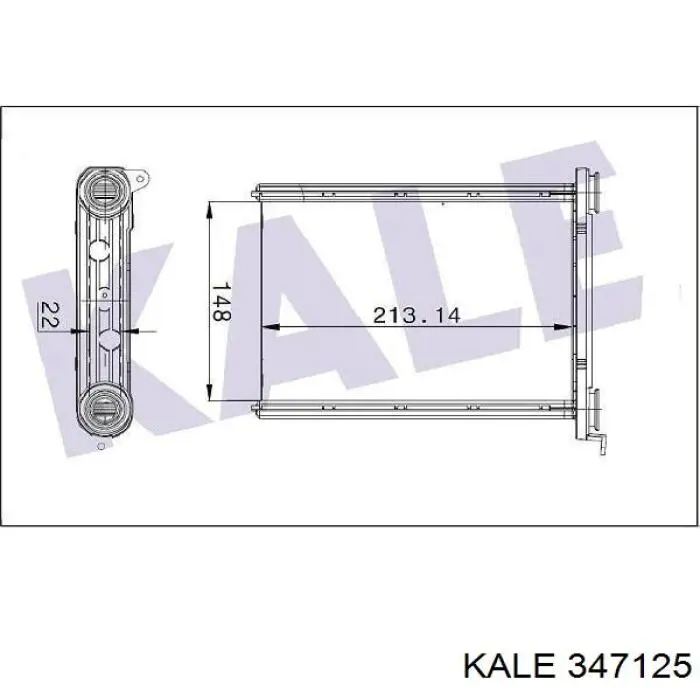 347125 Kale Chłodnica nagrzewnicy (ogrzewacza)