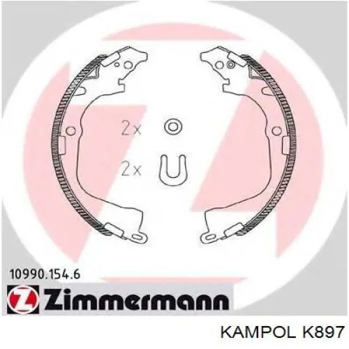 K897 Kampol Klocki hamulcowe tylne bębnowe