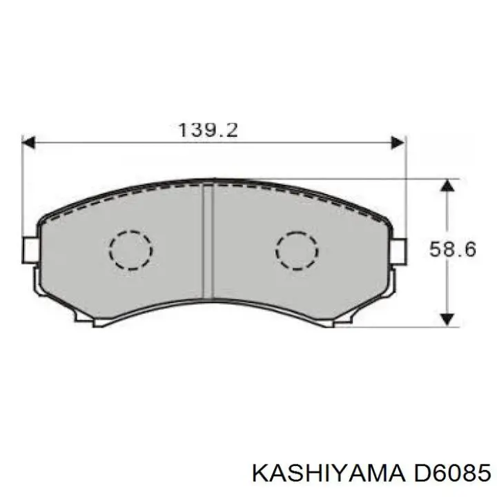 Do koszyka D6085 Kashiyama Klocki hamulcowe przednie tarczowe