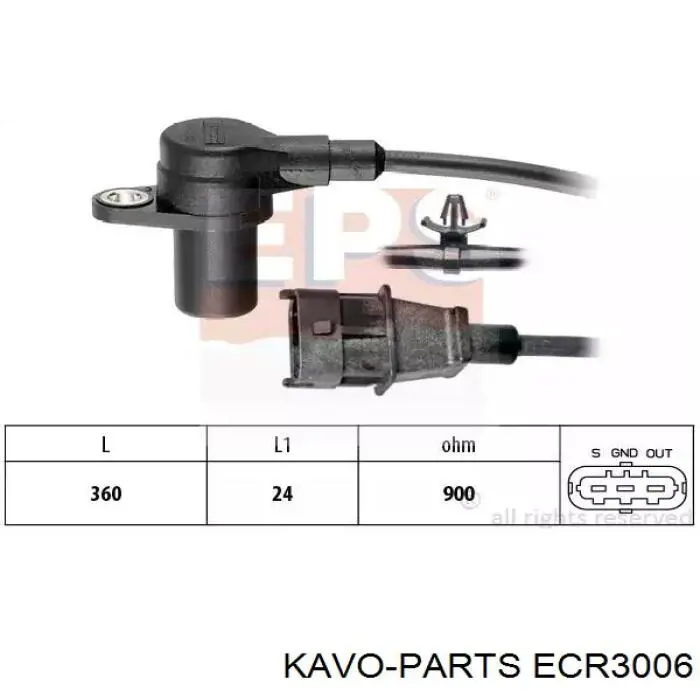 Do koszyka ECR3006 Kavo Parts Czujnik położenia wału korbowego