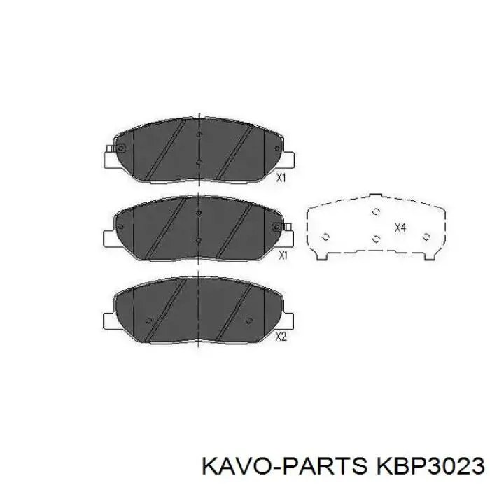 Klocki hamulcowe przednie tarczowe Kavo Parts KBP3023 cena, od 25,49 USD