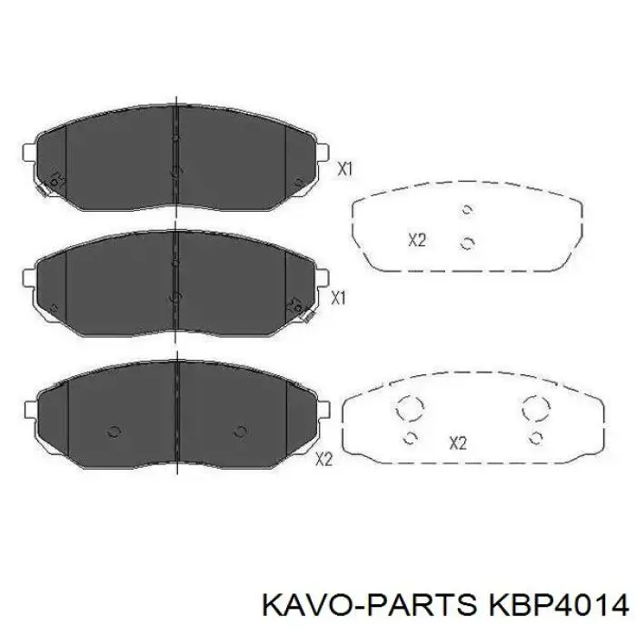 KBP-4014 Kavo Parts klocki hamulcowe przednie tarczowe