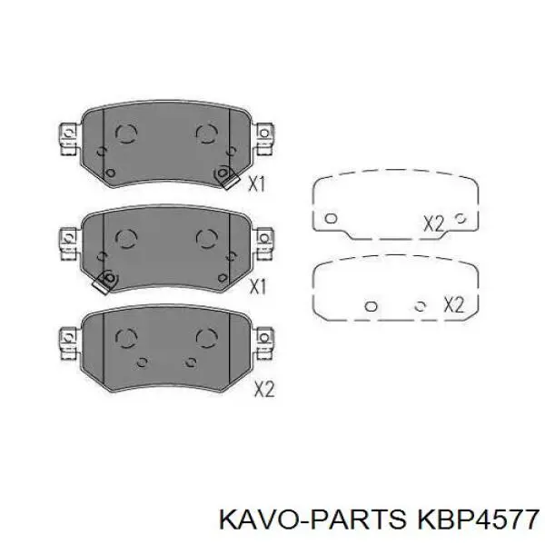 KBP-4577 Kavo Parts okładziny (klocki do hamulców tarczowych tylne)