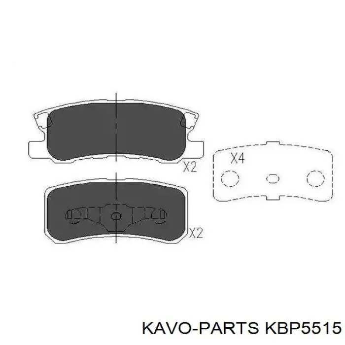 KBP-5515 Kavo Parts okładziny (klocki do hamulców tarczowych tylne)