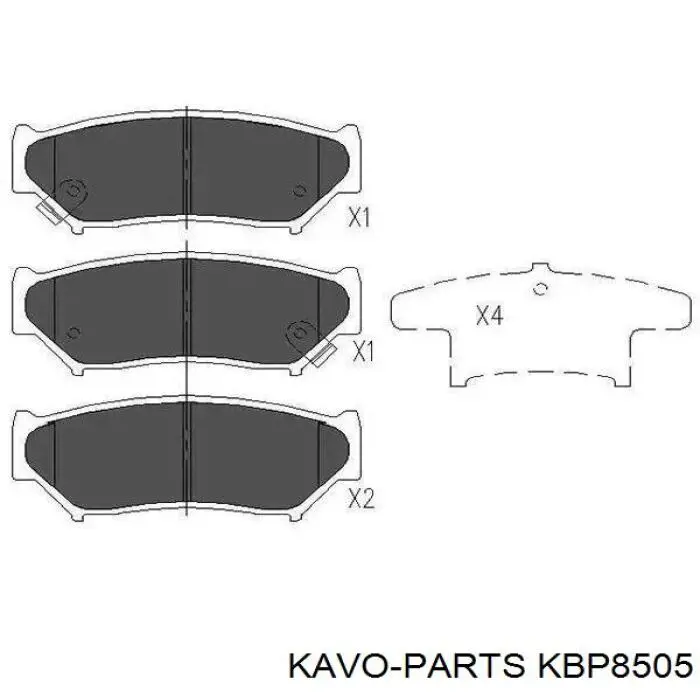 KBP-8505 Kavo Parts klocki hamulcowe przednie tarczowe