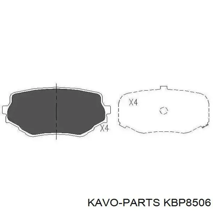 KBP-8506 Kavo Parts klocki hamulcowe przednie tarczowe